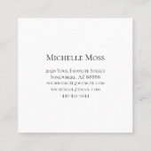 砂漠ボタニカルサボテン抽象芸術インテリアデザイナー スクエア名刺 (裏面)