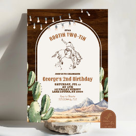 砂漠メキシカンルーティンの二つ – スズの二番目の誕生日 招待状