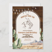 砂漠メキシカンルーティンの二つ – スズの二番目の誕生日 招待状 (正面)