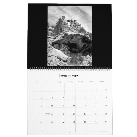 砂漠ライト(カレンダー) カレンダー (1月 2027)