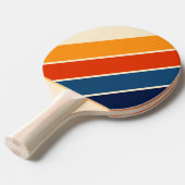 砂漠レトロレインボーはっきりしたストライプの 卓球ラケット (正面アングル)