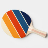 砂漠レトロレインボーはっきりしたストライプの 卓球ラケット (横)