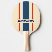 砂漠レトロレインボーストライプボード名 卓球ラケット (正面)