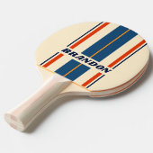 砂漠レトロレインボーストライプボード名 卓球ラケット (正面アングル)