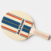 砂漠レトロレインボーストライプボード名 卓球ラケット (横)