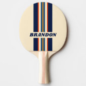 砂漠レトロレインボーストライプラリー名 卓球ラケット (正面)