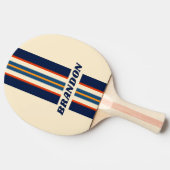 砂漠レトロレインボーストライプラリー名 卓球ラケット (横)