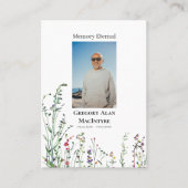 砂漠ワイルドフラワーズ正教会の葬儀祈りの言葉カード プレイスカード (正面)