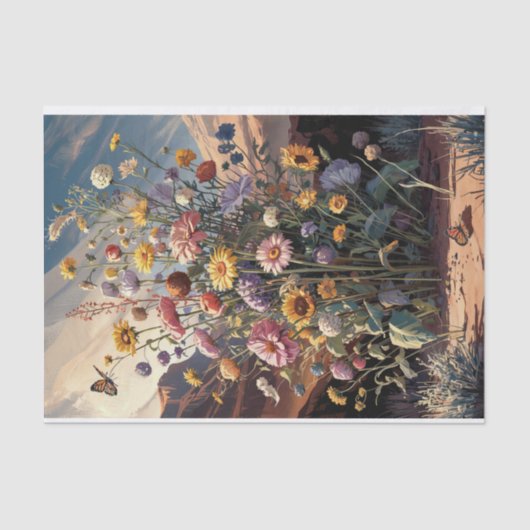 砂漠ワイルドフラワーブーケ、南西キャニオン 薄葉紙 (正面)