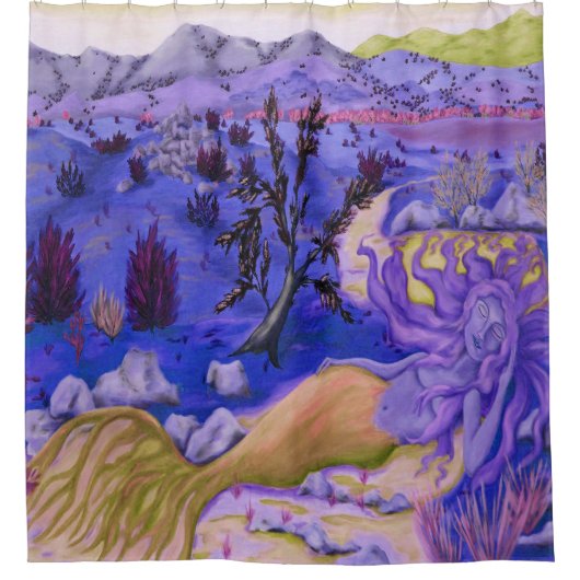 砂漠人魚シャワーカーテン シャワーカーテン (正面)