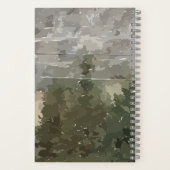 砂漠内の松の木スパイラルノート ノートブック (裏面)
