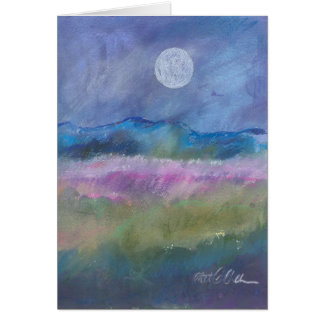 砂漠分野上の月