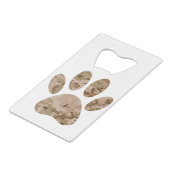 砂漠動揺して迷彩柄ドッグポープリント クレジットカード栓抜き (正面アングル)