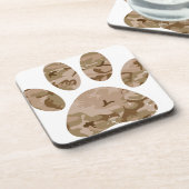 砂漠動揺して迷彩柄ドッグポープリント コースター (左側)