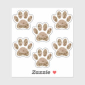 砂漠動揺して迷彩柄ドッグポープリント シール (シート)