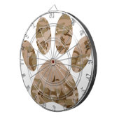 砂漠動揺して迷彩柄ドッグポープリント ダーツボード (正面右)