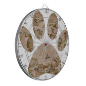 砂漠動揺して迷彩柄ドッグポープリント ダーツボード (正面左)