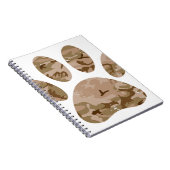 砂漠動揺して迷彩柄ドッグポープリント ノートブック (右側)