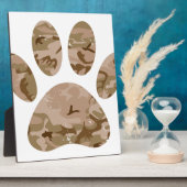 砂漠動揺して迷彩柄ドッグポープリント フォトプラーク (側面)