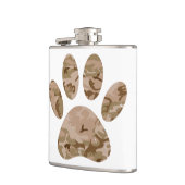 砂漠動揺して迷彩柄ドッグポープリント フラスク (左)