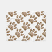 砂漠動揺して迷彩柄ドッグポープリント フリースブランケット (正面(横))