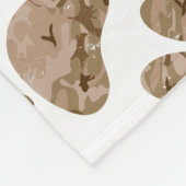 砂漠動揺して迷彩柄ドッグポープリント フリースブランケット (角)