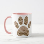 砂漠動揺して迷彩柄ドッグポープリント マグカップ (左)