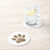 砂漠動揺して迷彩柄ドッグポープリント ラウンドペーパーコースター (インサイチュ)