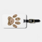 砂漠動揺して迷彩柄ドッグポープリント ラゲッジタグ (正面横)