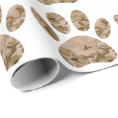 砂漠動揺して迷彩柄ドッグポープリント ラッピングペーパー (ロールコーナー)