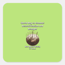 砂漠化と干ばつに対抗する世界の日。 スクエアシール