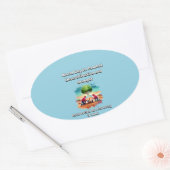 砂漠化と干ばつに対抗する世界の日。 楕円形シール (封筒)