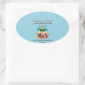 砂漠化と干ばつに対抗する世界の日。 楕円形シール (バッグ)