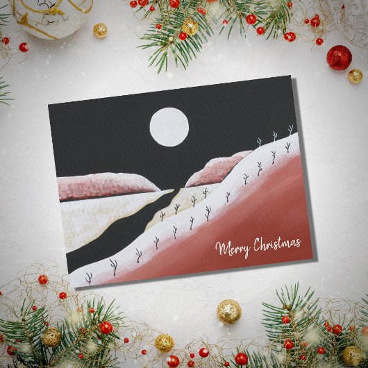 砂漠南西クリスマスサボテン シーズンポストカード