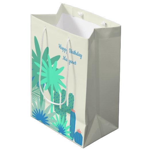 砂漠南西パーソナライズされた抱き枕 ミディアムペーパーバッグ (正面アングル)