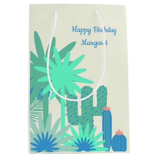 砂漠南西パーソナライズされた抱き枕 ミディアムペーパーバッグ (正面)