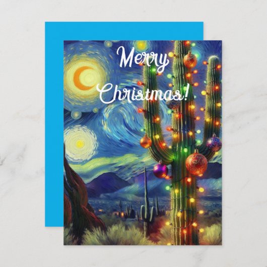 砂漠南西部のクリスマスサグアーロサボテン (正面/裏面)