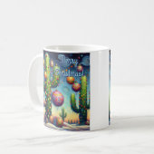 砂漠南西部のクリスマスサグアーロサボテン コーヒーマグカップ (正面左)