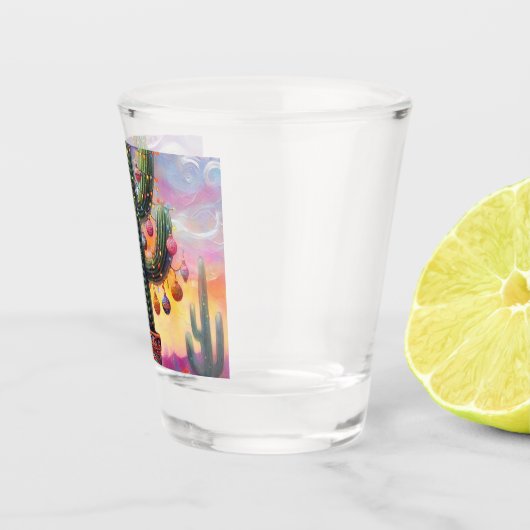 砂漠南西部のクリスマスサグアーロサボテン ショットグラス (右)