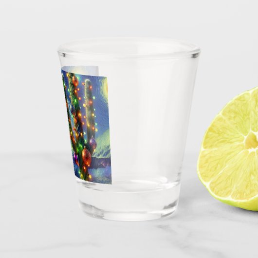 砂漠南西部のクリスマスサグアーロサボテン ショットグラス (右)