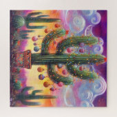 砂漠南西部のクリスマスサグアーロサボテン ジグソーパズル (横)