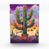 砂漠南西部のクリスマスサグアーロサボテン フォトブロック (正面)