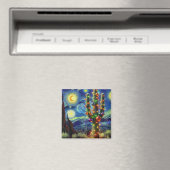 砂漠南西部のクリスマスサグアーロサボテン マグネット (インサイチュ (食洗機))