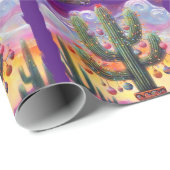 砂漠南西部のクリスマスサグアーロサボテン ラッピングペーパー (ロールコーナー)