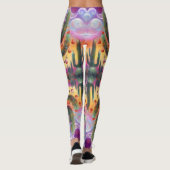 砂漠南西部のクリスマスサグアーロサボテン レギンス (裏面)