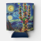 砂漠南西部のクリスマスサグアーロサボテン 缶クーラー (正面)