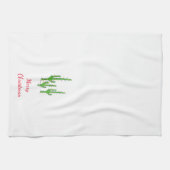 砂漠南西部サグアーロサボスクリスマスツリー キッチンタオル (横)