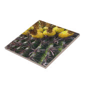 砂漠南西部サボテン黄グリーン タイル (側面)