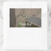 砂漠地上リスやる気を起こさせる動物 長方形シール (バッグ)