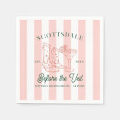 砂漠女性のカーボーイカントリークラブ |バチェロレッテ スタンダードカクテルナプキン (正面)